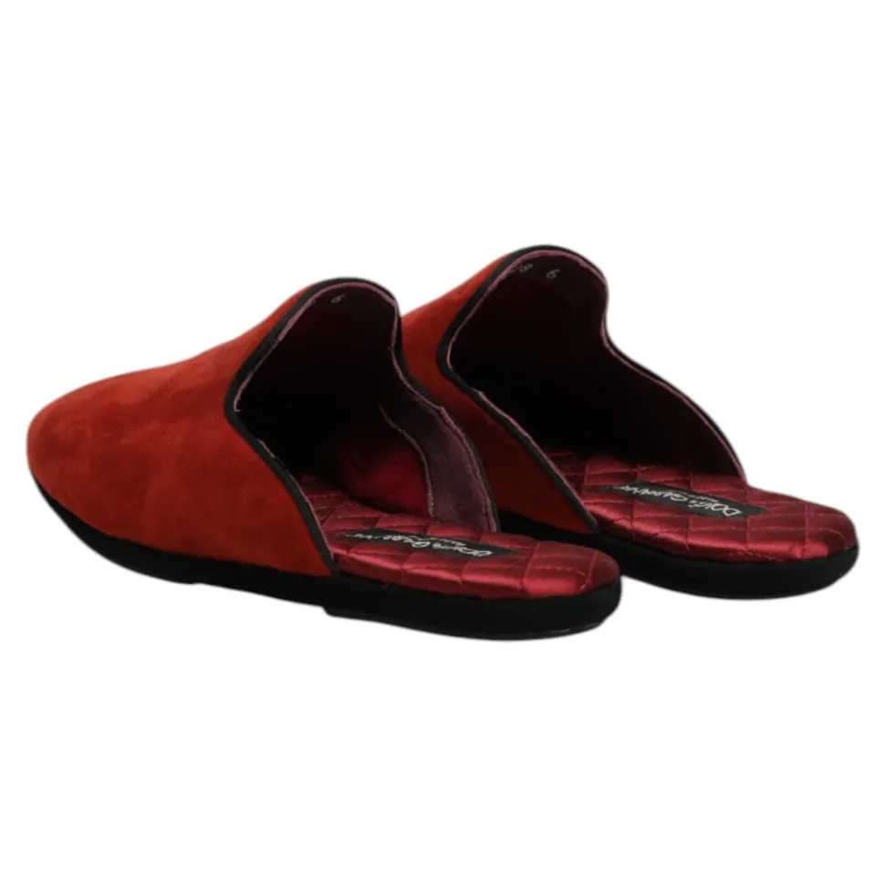 Pomarańczowe Zamszowe Klapki Buty
