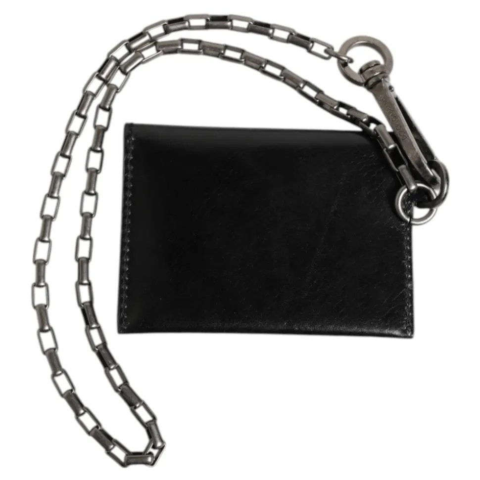 Portfel Bifold na Karty z Łańcuchem