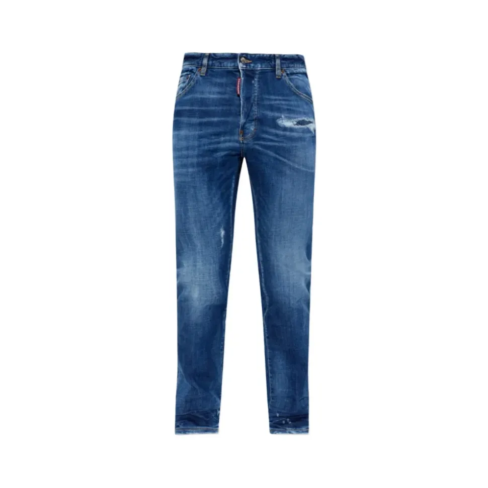 Premium Navy Blue Slim Fit Cotton Jeans