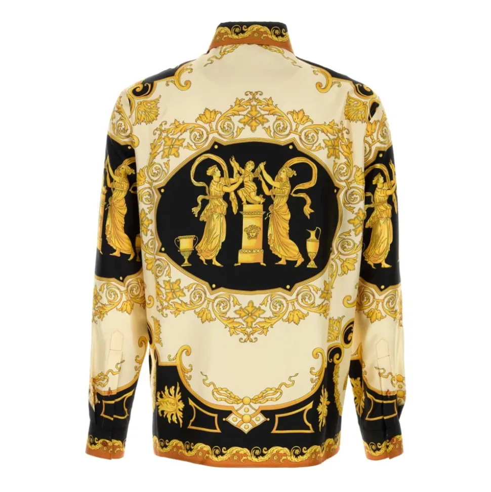 Printed Silk Twill Regular Shirt