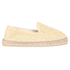 Raffia Espadryle Okrągły Nosek Guma