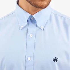 Regular Fit Non-Iron Stretch Supima Cotton Casual Shirt with Button Down Collar