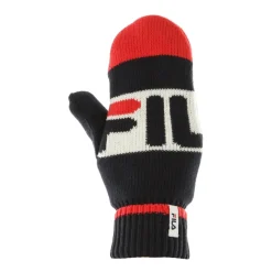 Rekawiczki Meskie Intarsia Czarne/Czerwone/Biale