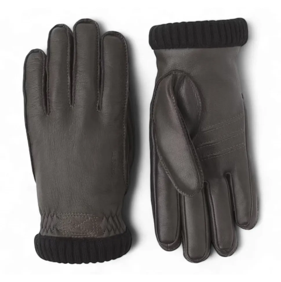 Rękawiczki Deerskin Primaloft Rib, Ciemnobrązowe