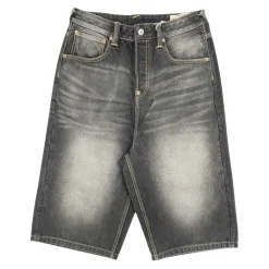 Seagull Printed Pocket Denim Shorts