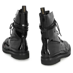 Skórzane Buty Bojowe, Wiązane, Okrągły Nosek