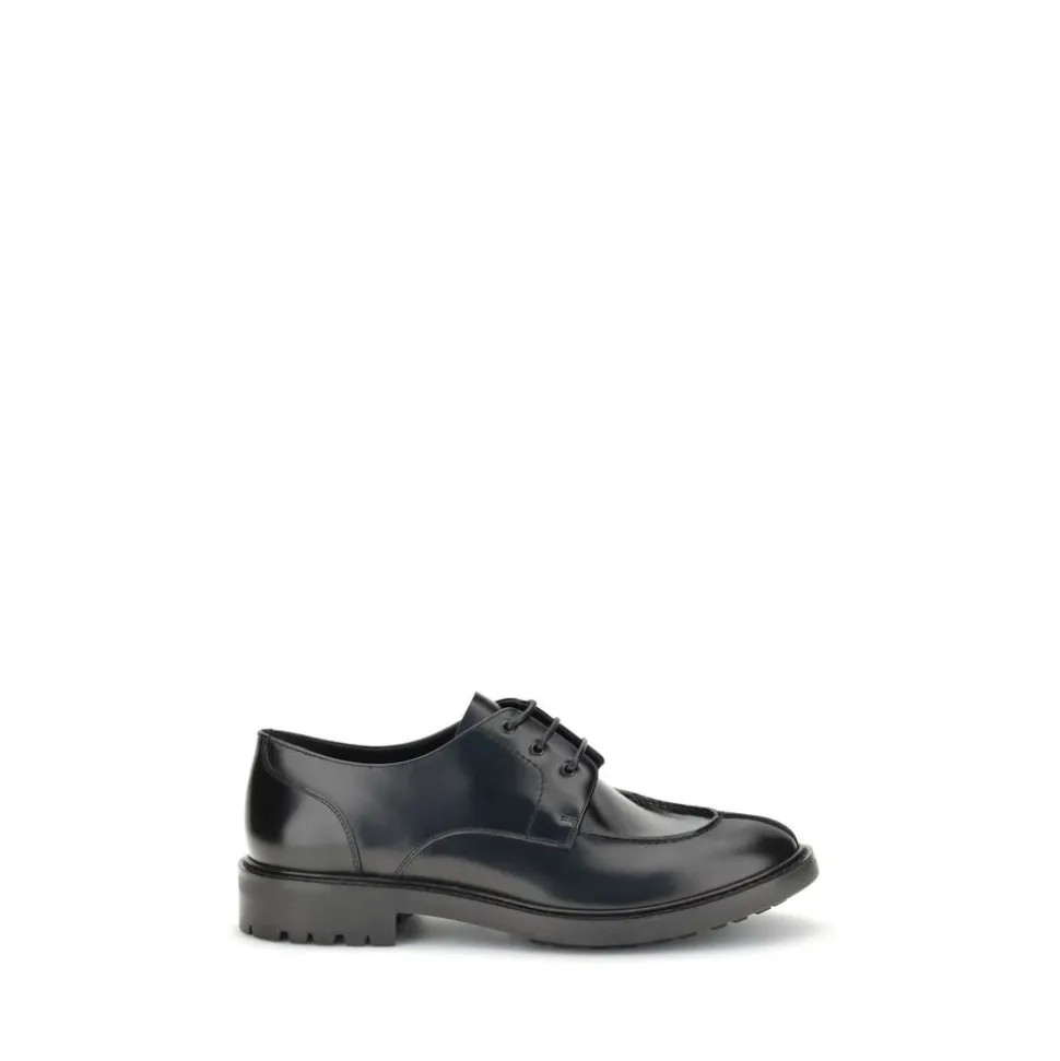 Skórzane Lace-Ups z Nowoczesnym Obrotem