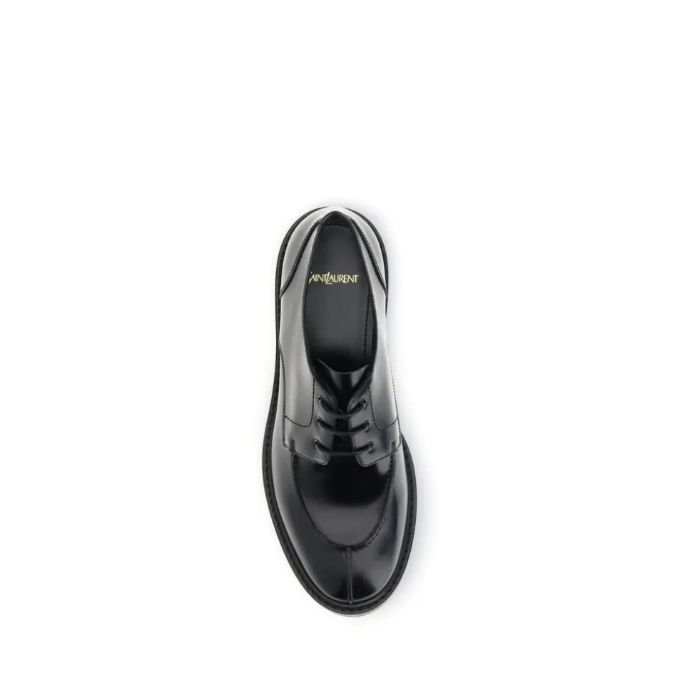 Skórzane Lace-Ups z Nowoczesnym Obrotem