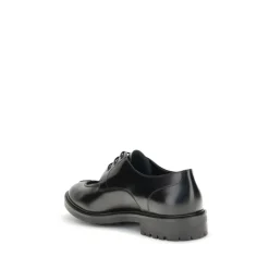 Skórzane Lace-Ups z Nowoczesnym Obrotem
