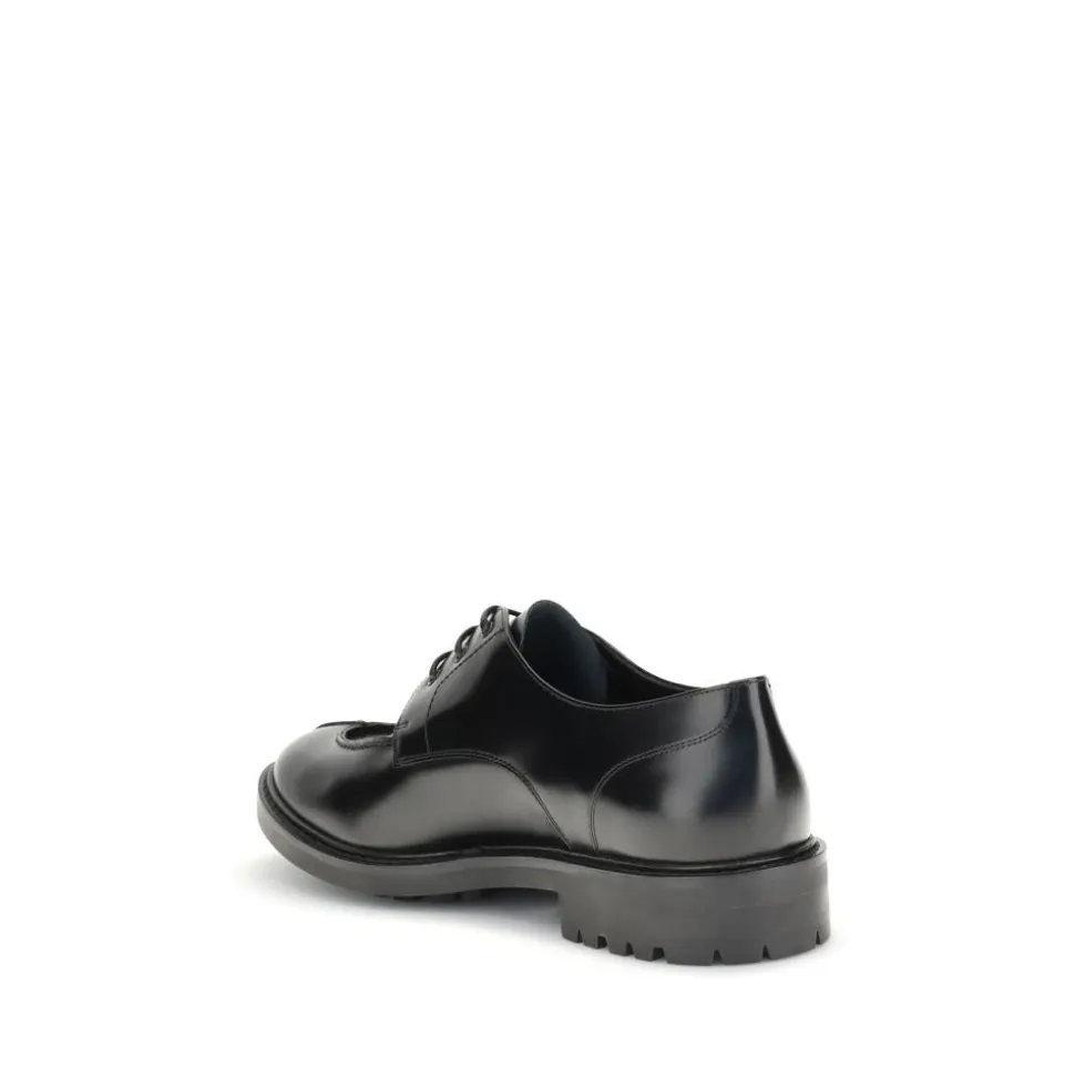 Skórzane Lace-Ups z Nowoczesnym Obrotem