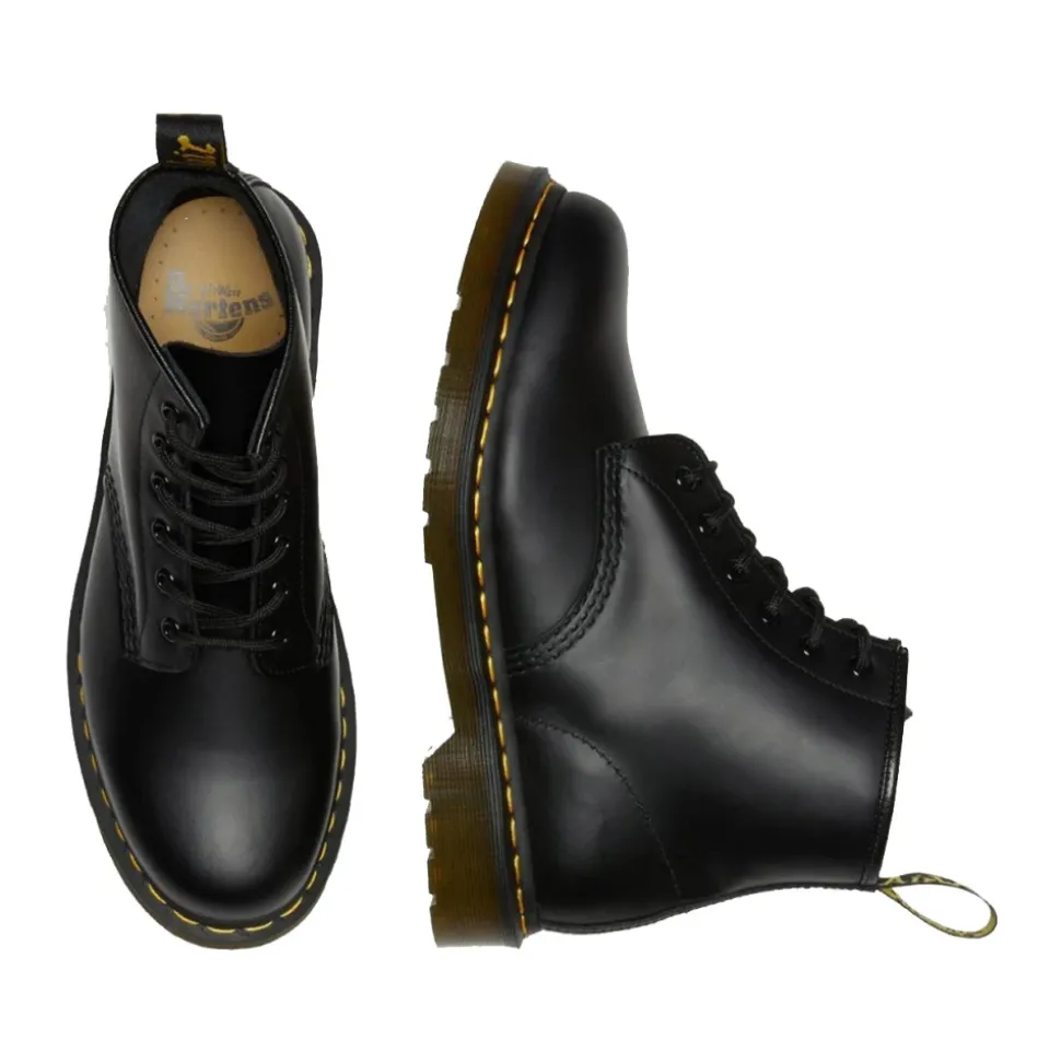101 Smooth Boots - Klasyczne Docs z żółtymi szwami