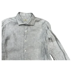 Sonrisa Leinenhemd, Fine Linen, hellgrau