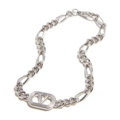 Srebrny Bijoux VLogo Sygnatura Łańcuch
