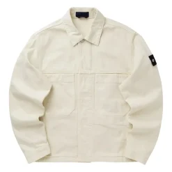 Stone Island Płaszcze Kość Słoniowa
