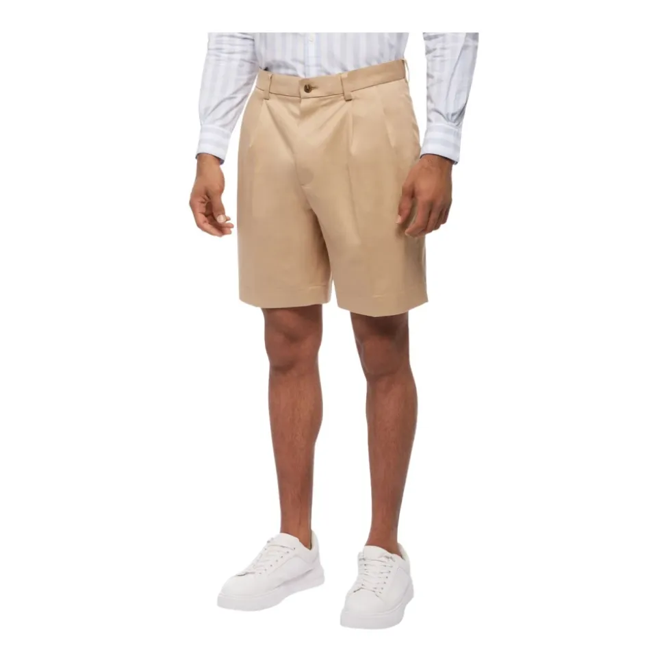 Stretch Short Pleat Front