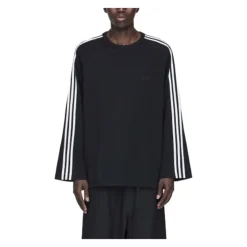 3-Stripes Longsleeve Czarny Minimalistyczny Design