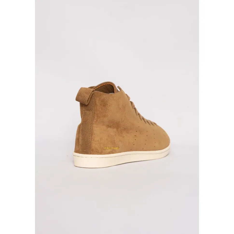 Suede Hi-Top Sneakers w Neutralnych Odcieniach