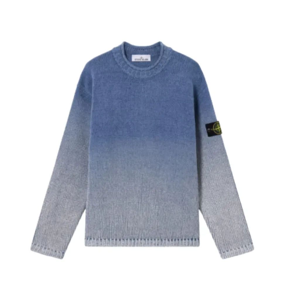 Sweter dzianinowy z okrągłym dekoltem