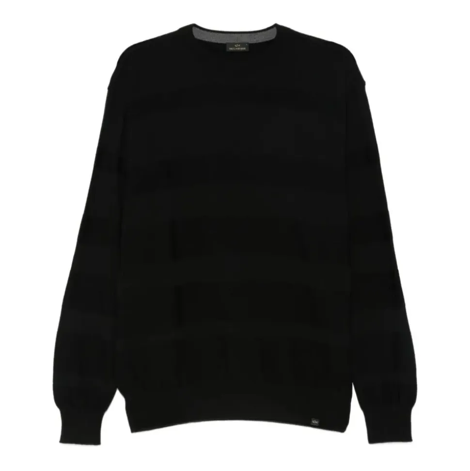 Sweter w paski z okrągłym dekoltem