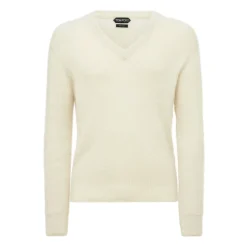 Sweter z dekoltem w serek