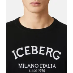 Sweter z okrągłym dekoltem z logo