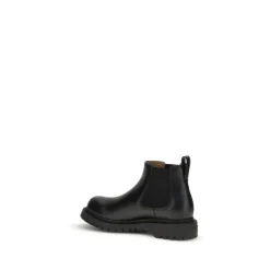 Sznurowane Buty Chelsea z Skóry Cielęcej