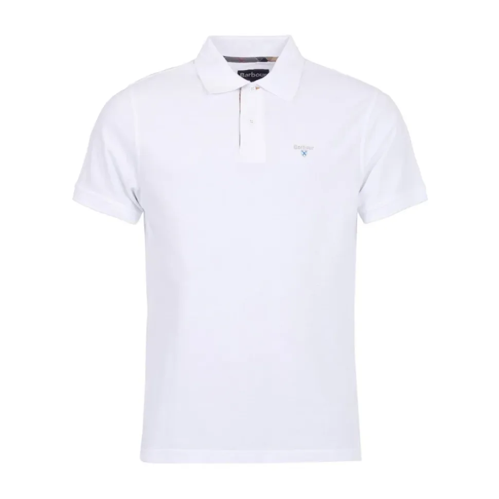 Tartan Pique Polo Biały