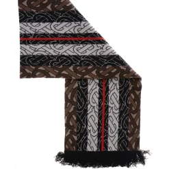 TB Monogram Stripe Knit Football Scarf
