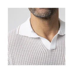 Teksturowane Polo Skipper