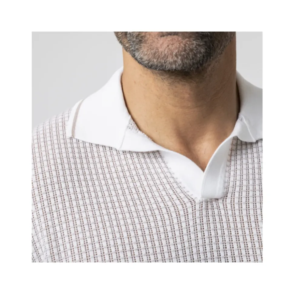 Teksturowane Polo Skipper