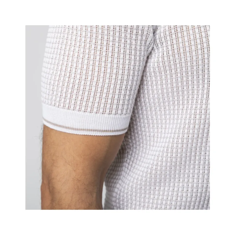 Teksturowane Polo Skipper