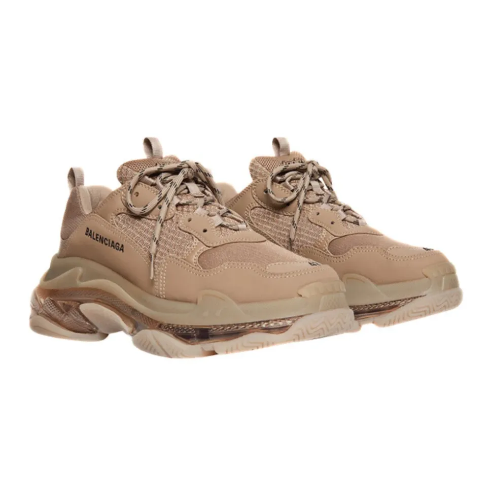 Triple S Jasnobrązowe Sneakersy Mężczyźni