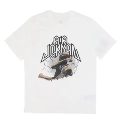 T-shirt Graficzny Biały/Czarny Krótki Rękaw