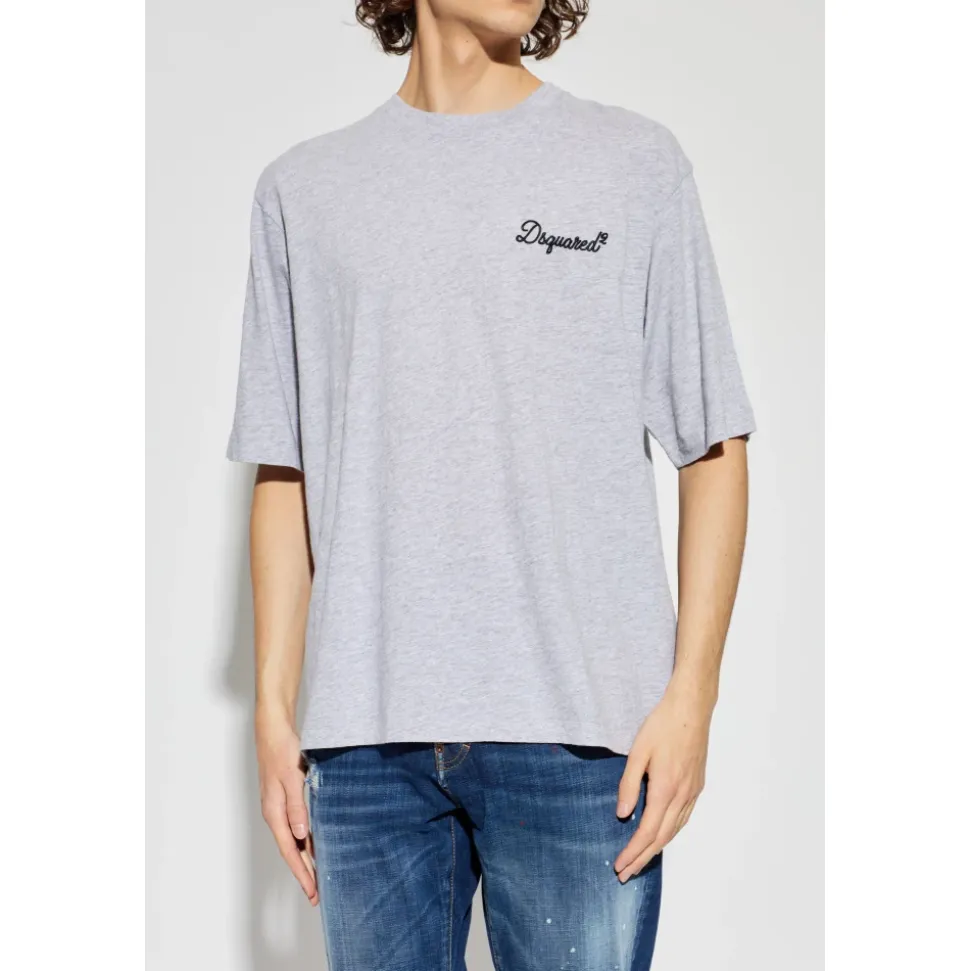 T-shirt z haftowanym logo