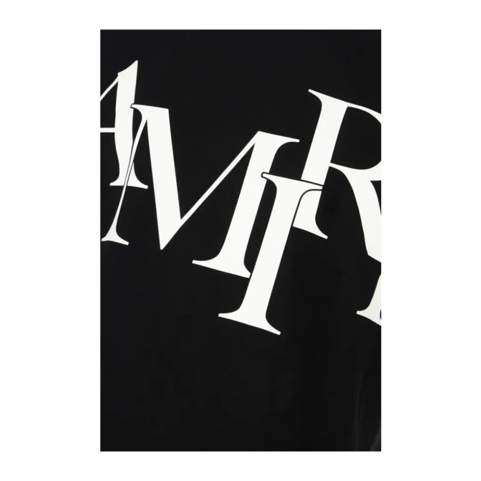 T-shirt z Logo w Przesunięciu