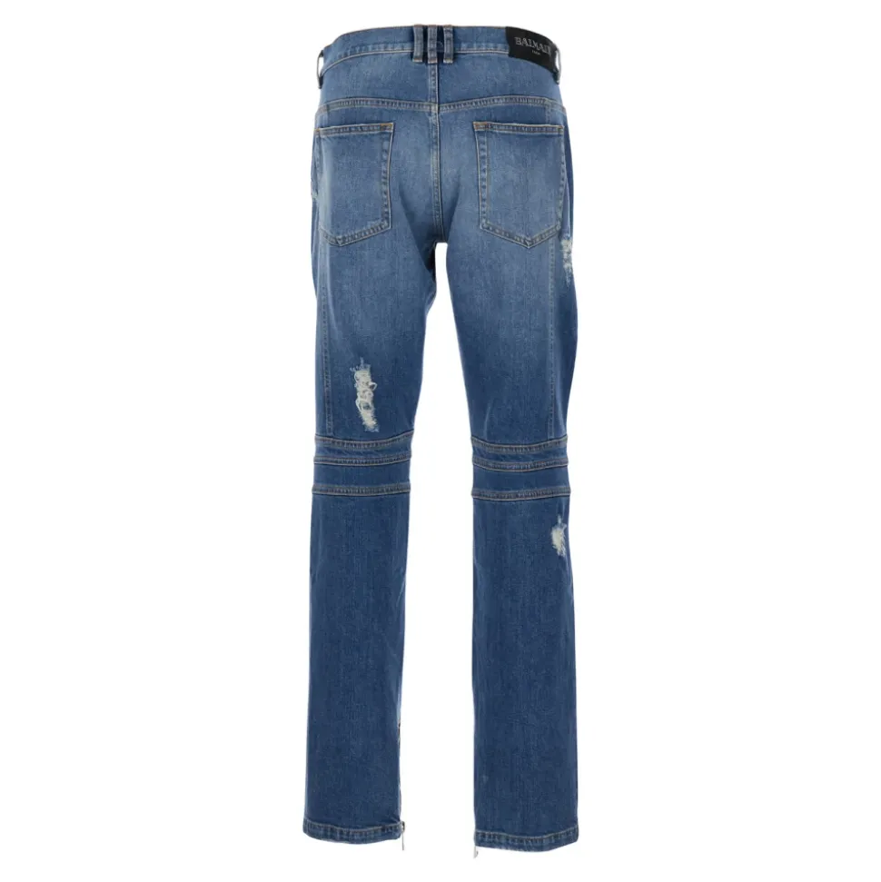 Vintage Blue Biker Jeans