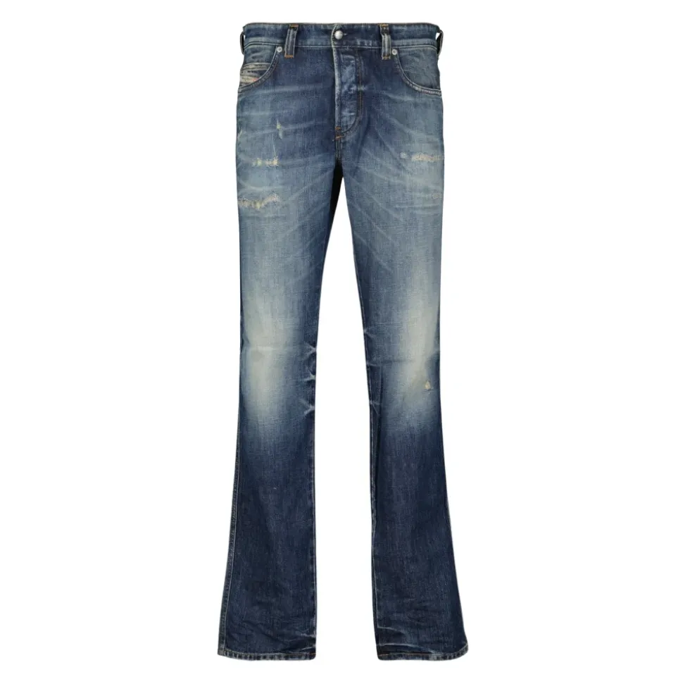 Vintage Niebieskie Proste Jeansy
