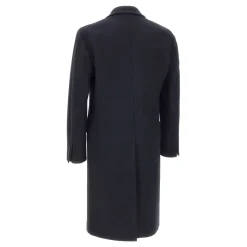 Wełniany płaszcz dwurzędowy z kaszmirem