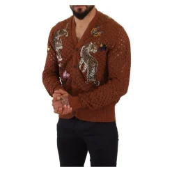 Wielokolorowy Sweterek z Haftem Elegancja