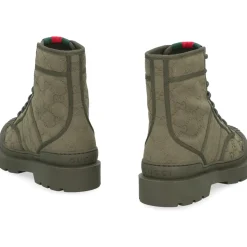 Wojskowozielone Buty Z Sznurowaniem