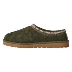 Wygodne Zamszowe Kapcie w Burnt Olive