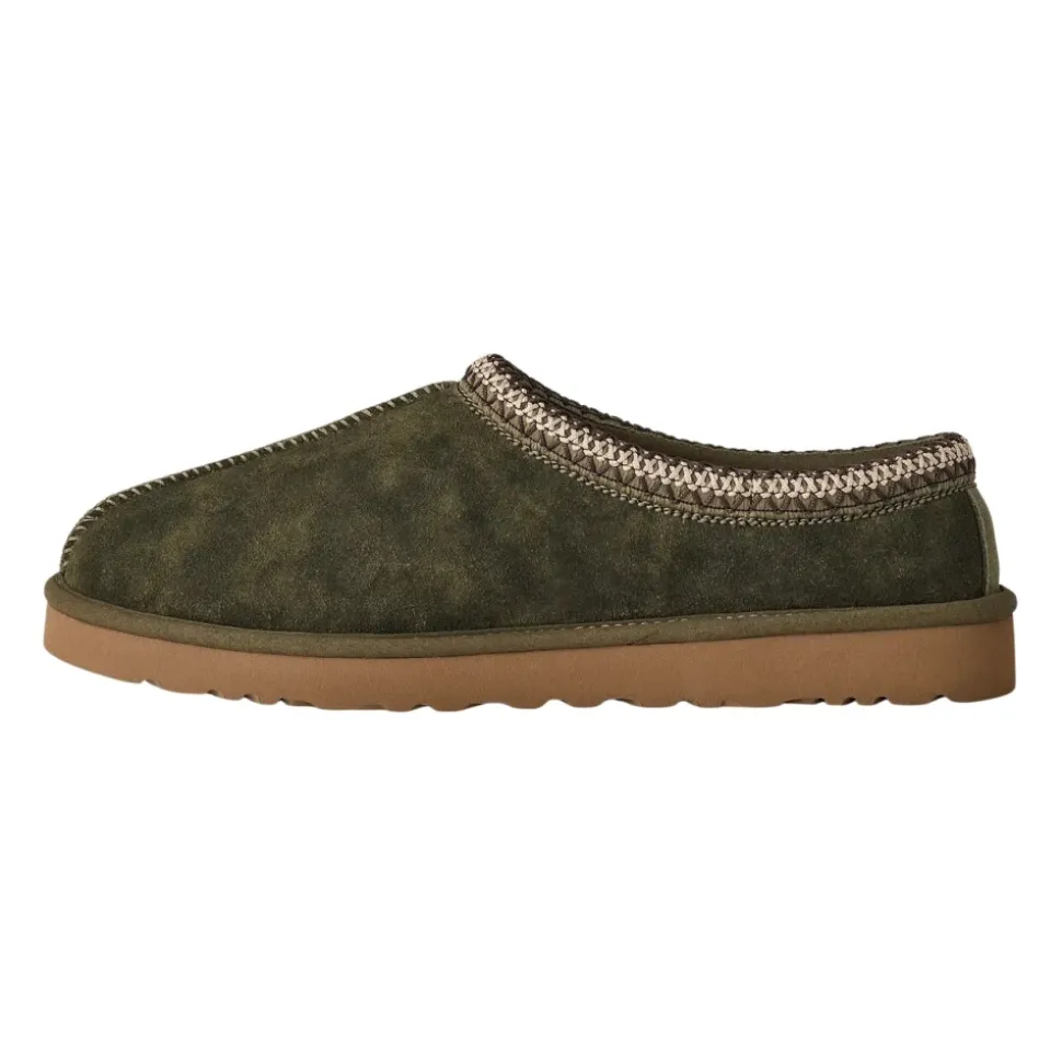 Wygodne Zamszowe Kapcie w Burnt Olive