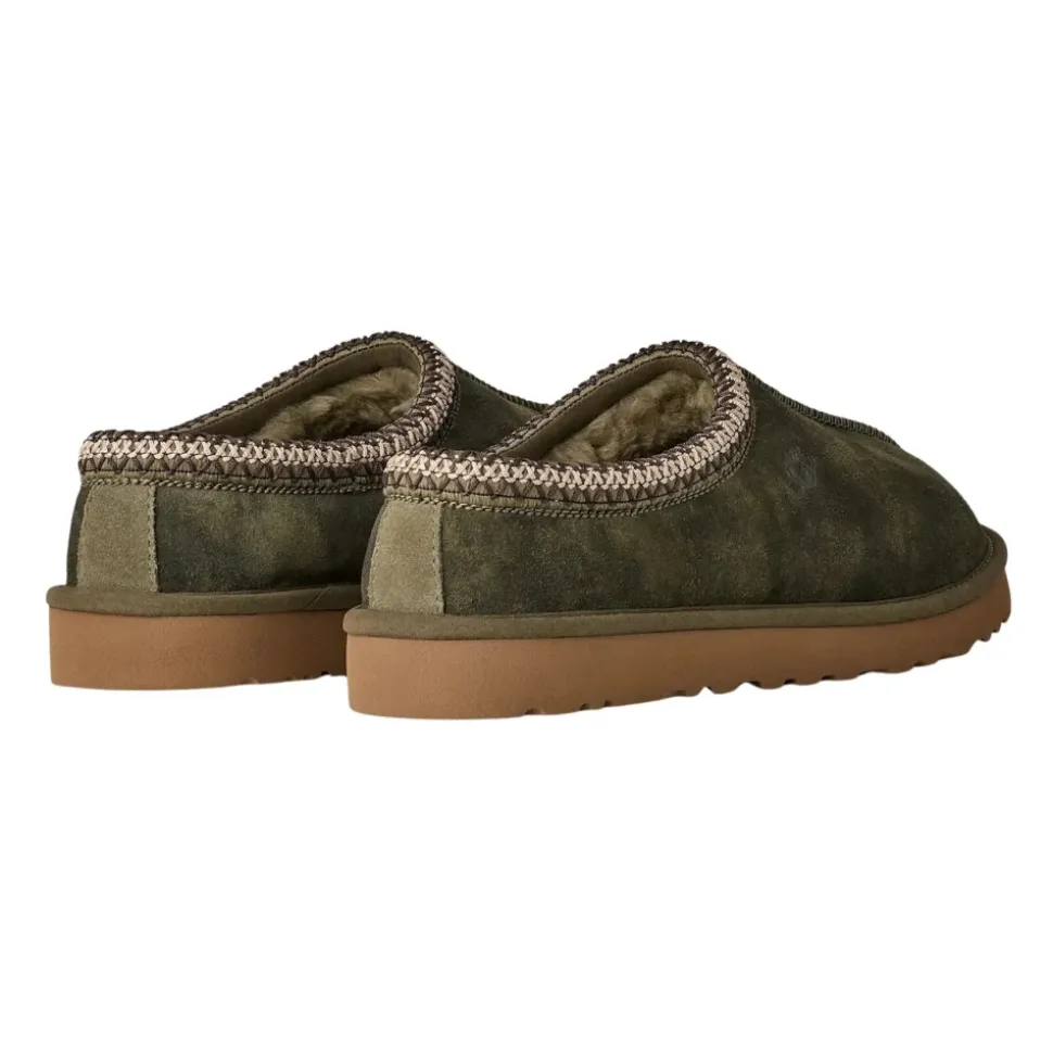 Wygodne Zamszowe Kapcie w Burnt Olive