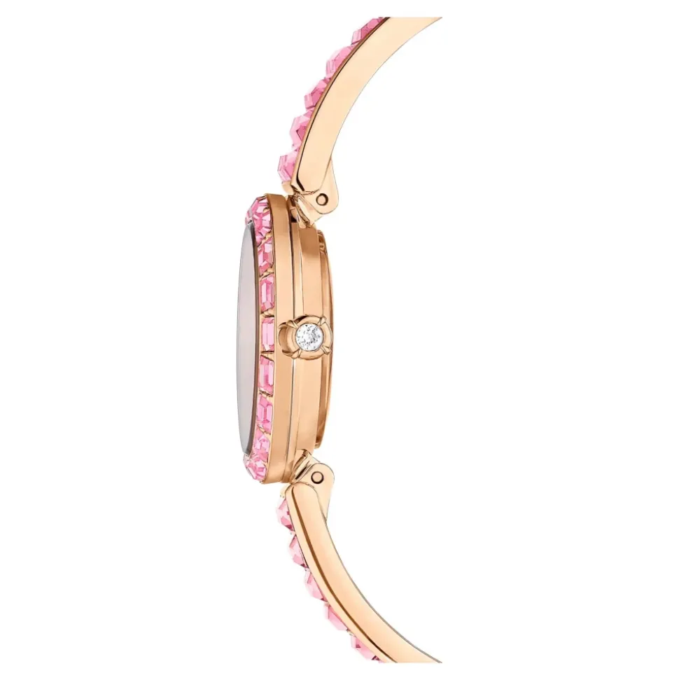 Zegarek Unisex Matrix Bransoletka 25 mm Różowe Złoto Różowy 5679890