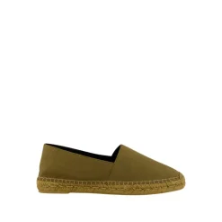 Zielone espadryle z bawełny z haftem Cassandre