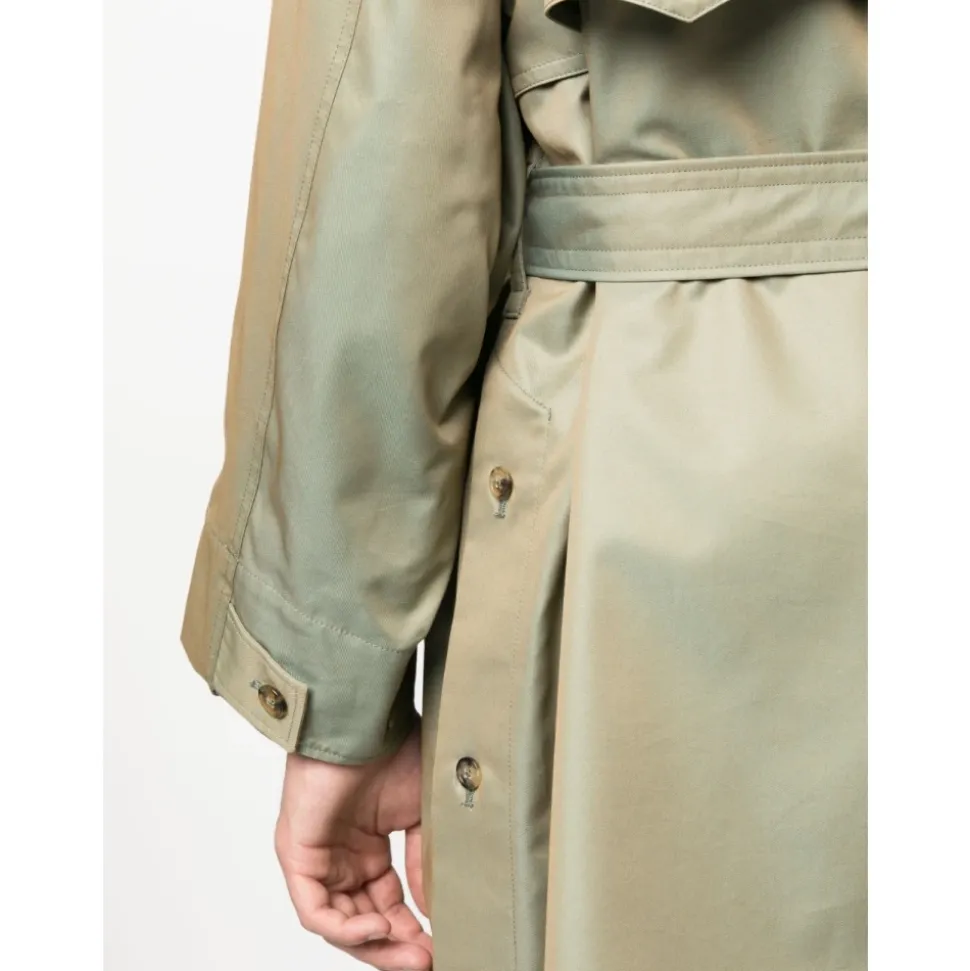 Zielone Płaszcze z Kapturem i Kieszeniami