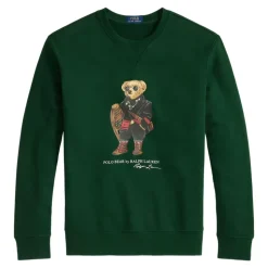 Zielony sweter z nadrukiem Polo Bear